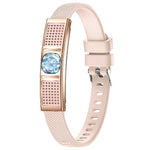 L18 Ultra Thin Smart Bracelet for Women Heart Rate Blood Oxygen Sleep Monitor Fitness Tracker, Silicone Strap