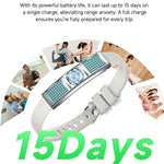 L18 Ultra Thin Smart Bracelet for Women Heart Rate Blood Oxygen Sleep Monitor Fitness Tracker, Silicone Strap
