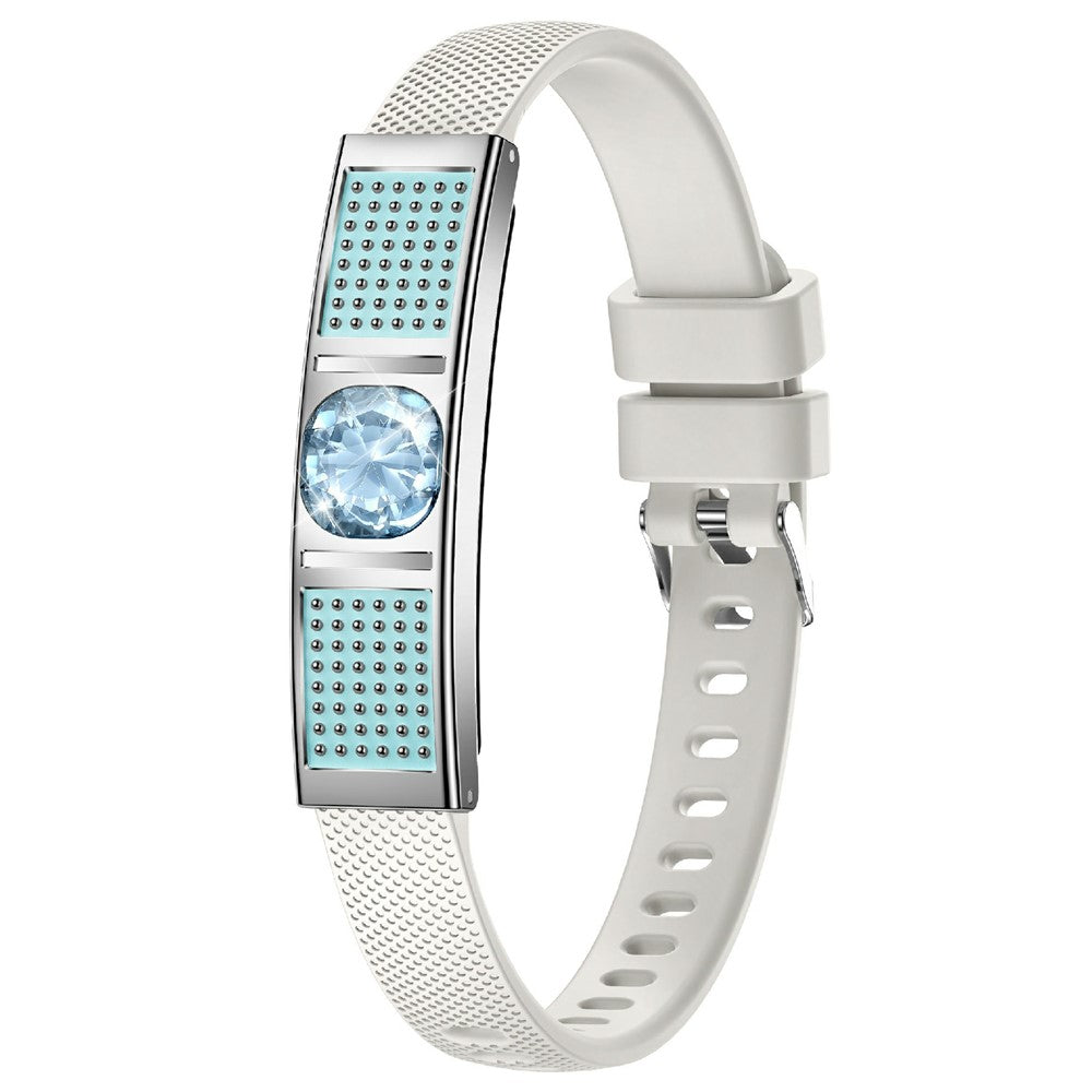 L18 Ultra Thin Smart Bracelet for Women Heart Rate Blood Oxygen Sleep Monitor Fitness Tracker, Silicone Strap
