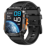 HT46 Sports Smart Watch 2,01 tommer IPS 1200mAh batteri IP68 vandtæt LED-lommelygte Bluetooth-kompatibel opkald Sundhedsovervågning til udendørs eventyr