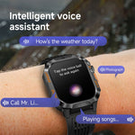 HT46 Sports Smart Watch 2,01 tommer IPS 1200mAh batteri IP68 vandtæt LED-lommelygte Bluetooth-kompatibel opkald Sundhedsovervågning til udendørs eventyr