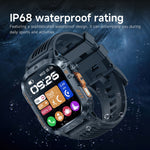 HT46 Sports Smart Watch 2,01 tommer IPS 1200mAh batteri IP68 vandtæt LED-lommelygte Bluetooth-kompatibel opkald Sundhedsovervågning til udendørs eventyr