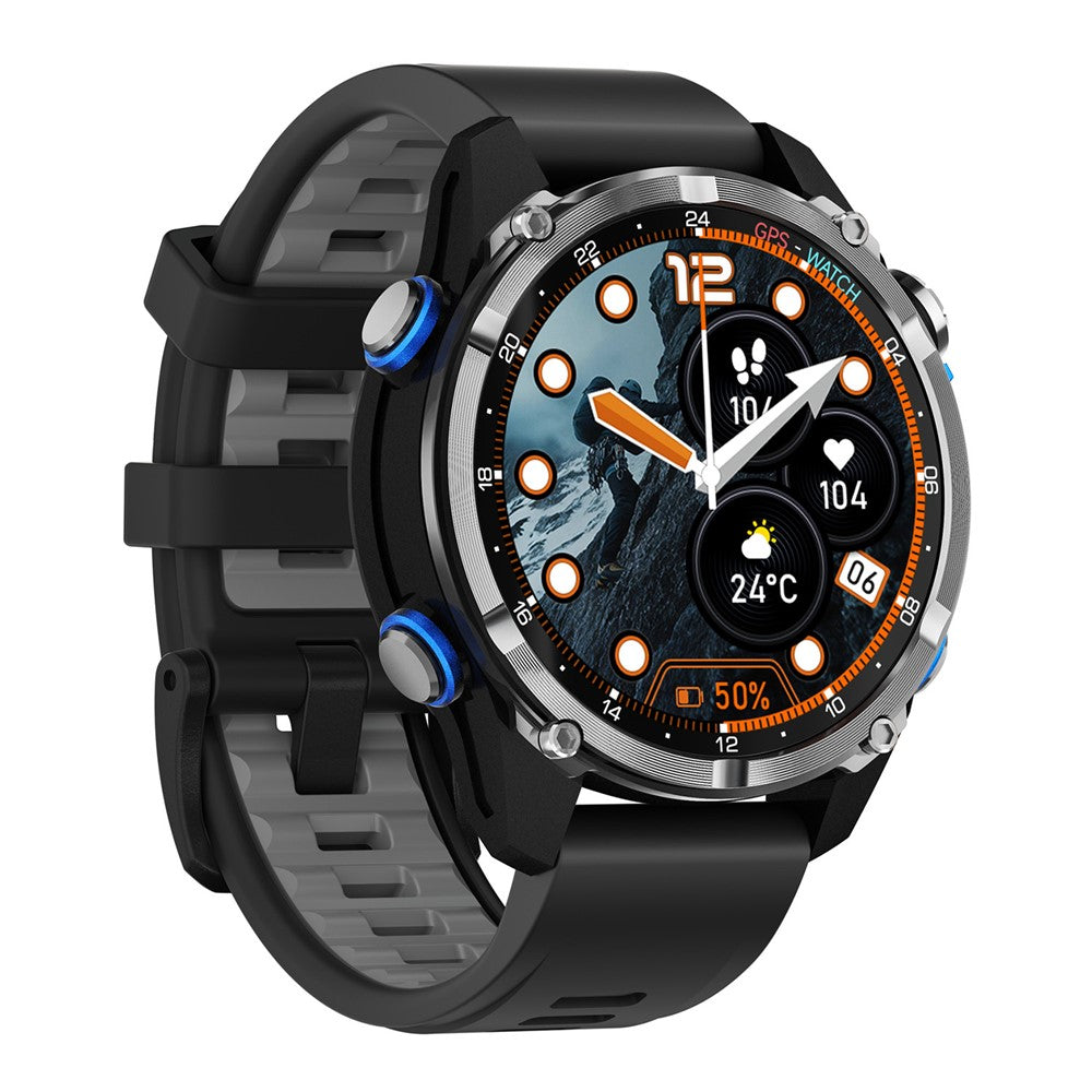 HD350 Pro-smartur med 1,32-tommers AMOLED-skærm, GPS, 6 satellitter, 100+ sportstilstande, 3ATM-vandtæt, 540mAh-sundhedsmonitor til udendørsbrug