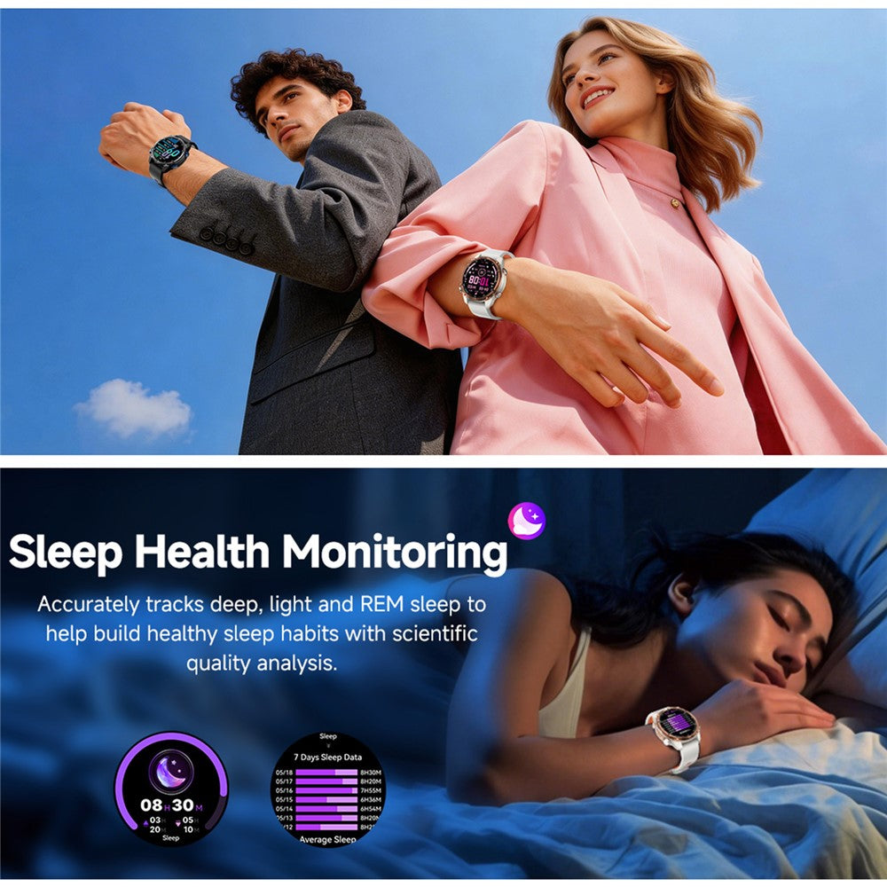HD350 Pro Smartwatch 1,32 tommer AMOLED-skærm GPS 6 satellitter 100+ sportstilstande 3ATM vandtæt 540mAh sundhedsmonitor til udendørs brug