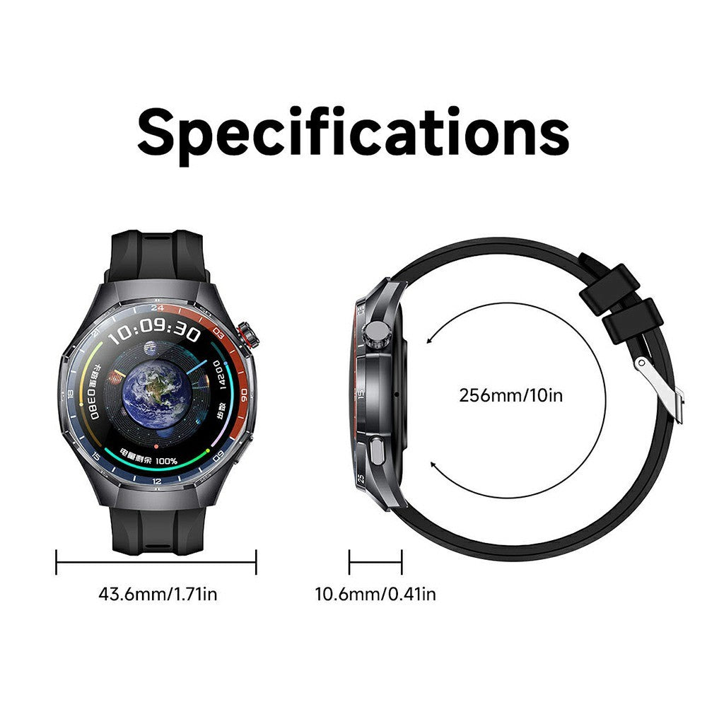 Y108 1,32-tommers AMOLED-skærm Smartur IP68 Vandtæt EKG Puls Blodilt Bluetooth Samtal sundhedsmonitor