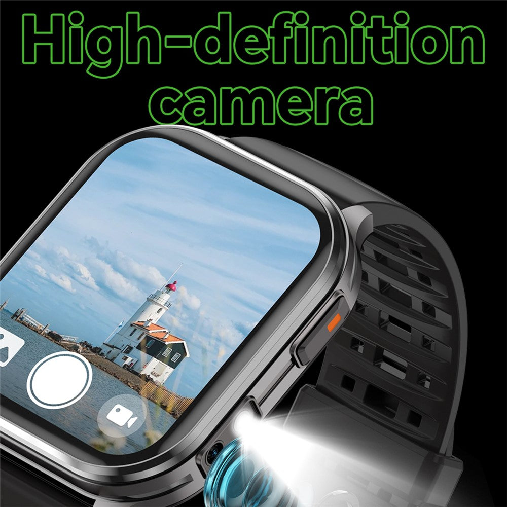P60 smartwatch med 2,01-tommers HD-skærm, 670 mAh, IP67-vandtæt, Bluetooth-kompatibelt, opkald, sundheds- og sportsmonitor