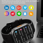 P60 smartwatch med 2,01-tommers HD-skærm, 670 mAh, IP67-vandtæt, Bluetooth-kompatibelt, opkald, sundheds- og sportsmonitor