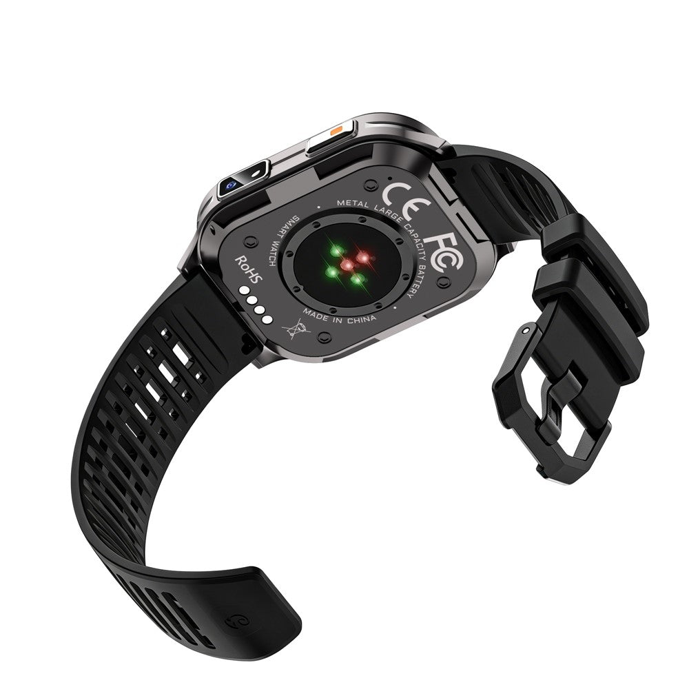 P60 smartwatch med 2,01-tommers HD-skærm, 670 mAh, IP67-vandtæt, Bluetooth-kompatibelt, opkald, sundheds- og sportsmonitor