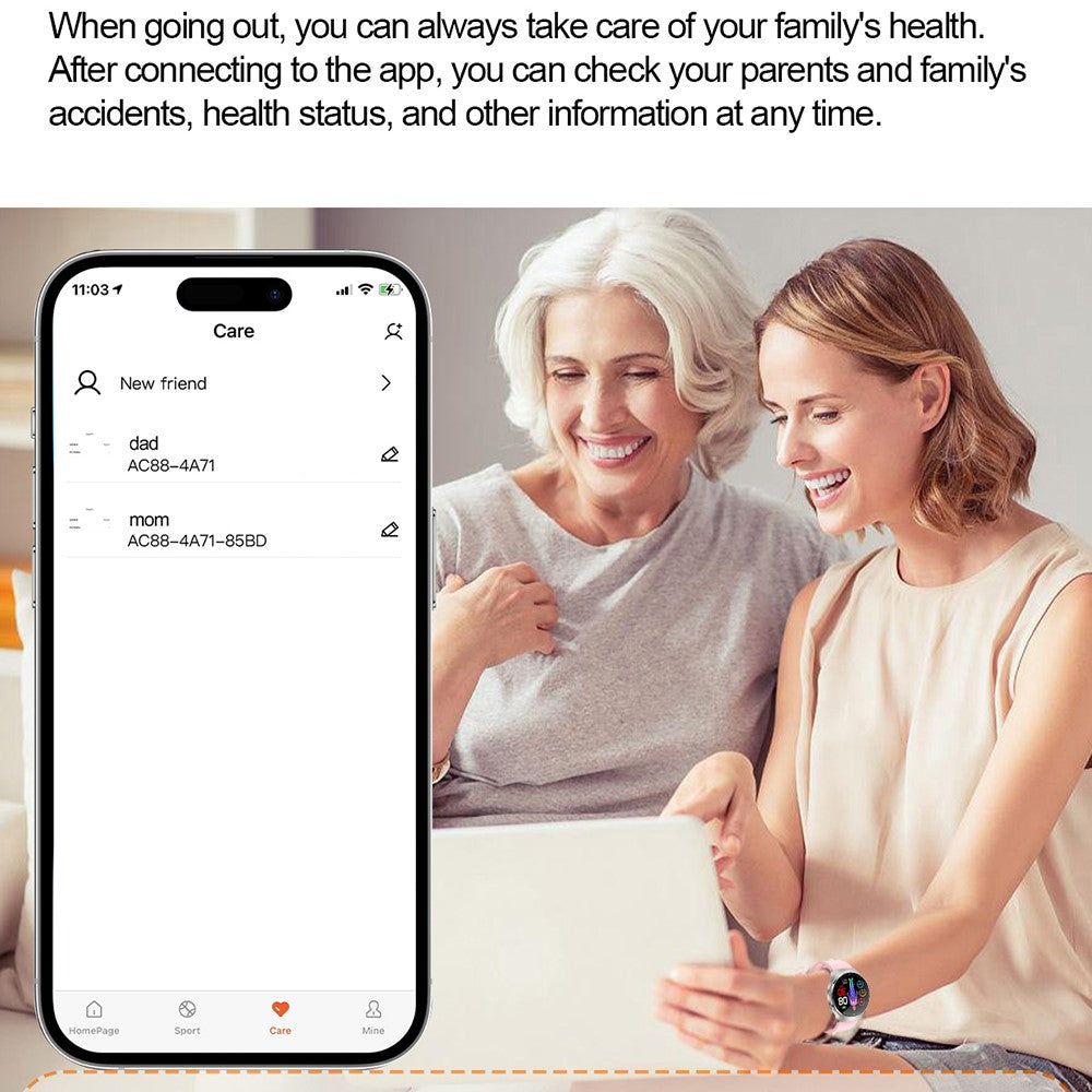 TK26Pro Smartwatch med silikonerem EKG puls blodtryk 1,43 tommer AMOLED Bluetooth-kompatibelt opkald 380mAh One-Touch Sundhedsmonitor