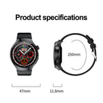 TK26Pro Smartwatch med silikonerem EKG puls blodtryk 1,43 tommer AMOLED Bluetooth-kompatibelt opkald 380mAh One-Touch Sundhedsmonitor