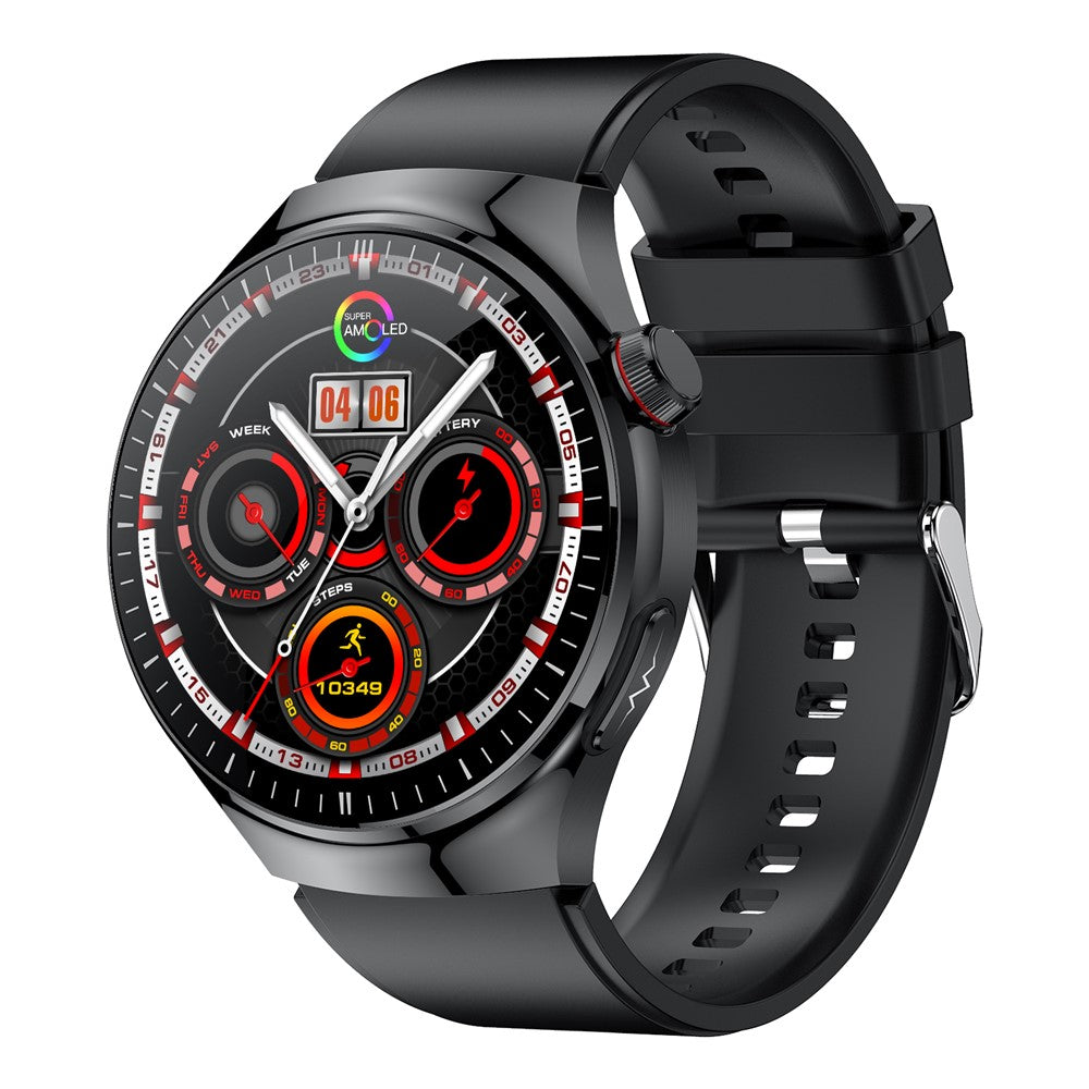 TK26Pro Smartwatch med silikonerem EKG puls blodtryk 1,43 tommer AMOLED Bluetooth-kompatibelt opkald 380mAh One-Touch Sundhedsmonitor