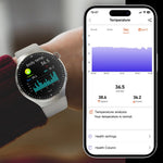 TK26Pro Smartwatch med silikonerem EKG puls blodtryk 1,43 tommer AMOLED Bluetooth-kompatibelt opkald 380mAh One-Touch Sundhedsmonitor