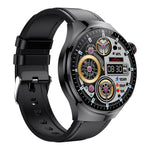 TK26Pro Smart Watch with Leather Strap ECG Heart Rate Blood Pressure 1.43 Inch AMOLED Bluetooth-compatible Call 380mAh One-Touch Health Monitor