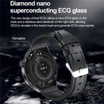 TK26Pro Smart Watch with Leather Strap ECG Heart Rate Blood Pressure 1.43 Inch AMOLED Bluetooth-compatible Call 380mAh One-Touch Health Monitor
