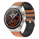 TK26Pro Smart Watch with Leather Strap ECG Heart Rate Blood Pressure 1.43 Inch AMOLED Bluetooth-compatible Call 380mAh One-Touch Health Monitor