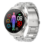 TK26Pro Smartklocka med Stålarmband EKG Puls Blodtryck 1,43 tum AMOLED Bluetooth-kompatibel Samtal 380 mAh Hälsomonitor med en knapptryckning