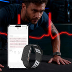KR96 PRO smart sundhedsarmbånd med EKG-monitor, 24-timers pulsmåling, blodiltmåler og søvnmåler til fitness, med 2 remme