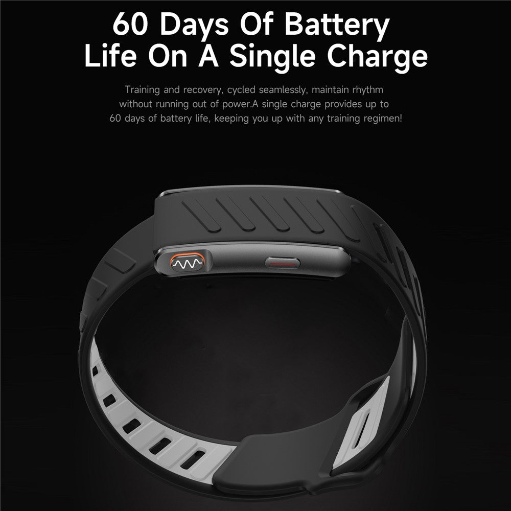 KR96 PRO smart sundhedsarmbånd med EKG-monitor, 24-timers pulsmåling, blodiltmåler og søvnmåler til fitness, med 2 remme