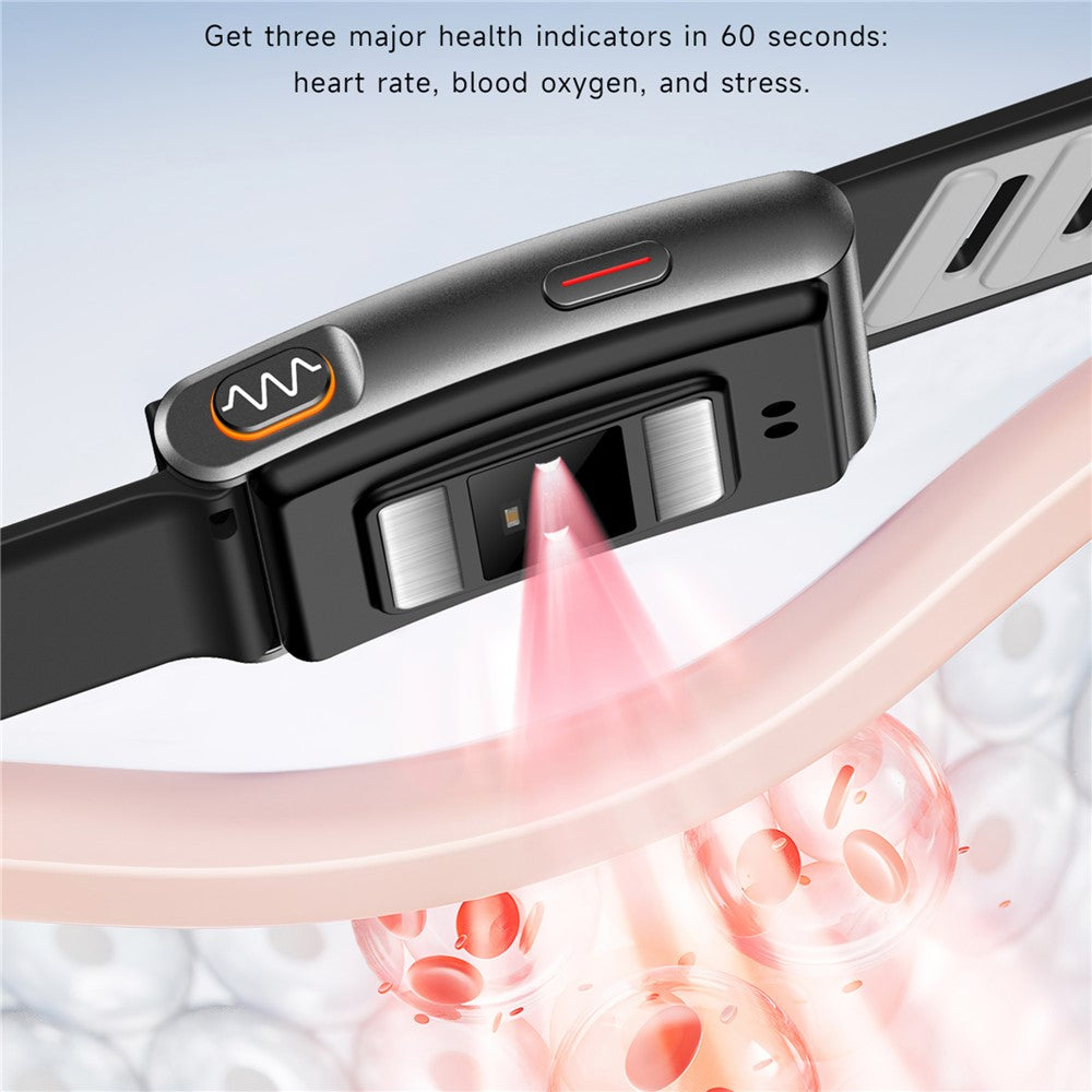KR96 PRO smart sundhedsarmbånd med EKG-monitor, 24-timers pulsmåling, blodiltmåler og søvnmåler til fitness, med 2 remme