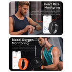 KR96 PRO smart sundhedsarmbånd med EKG-monitor, 24-timers pulsmåling, blodiltmåler og søvnmåler til fitness, med 2 remme