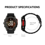F8 Pro Outdoor Smart Watch 1.43 Inch AMOLED 530mAh 5ATM Waterproof LED Flashlight Health Monitor for Sports