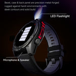 F8 Pro Outdoor Smart Watch 1.43 Inch AMOLED 530mAh 5ATM Waterproof LED Flashlight Health Monitor for Sports