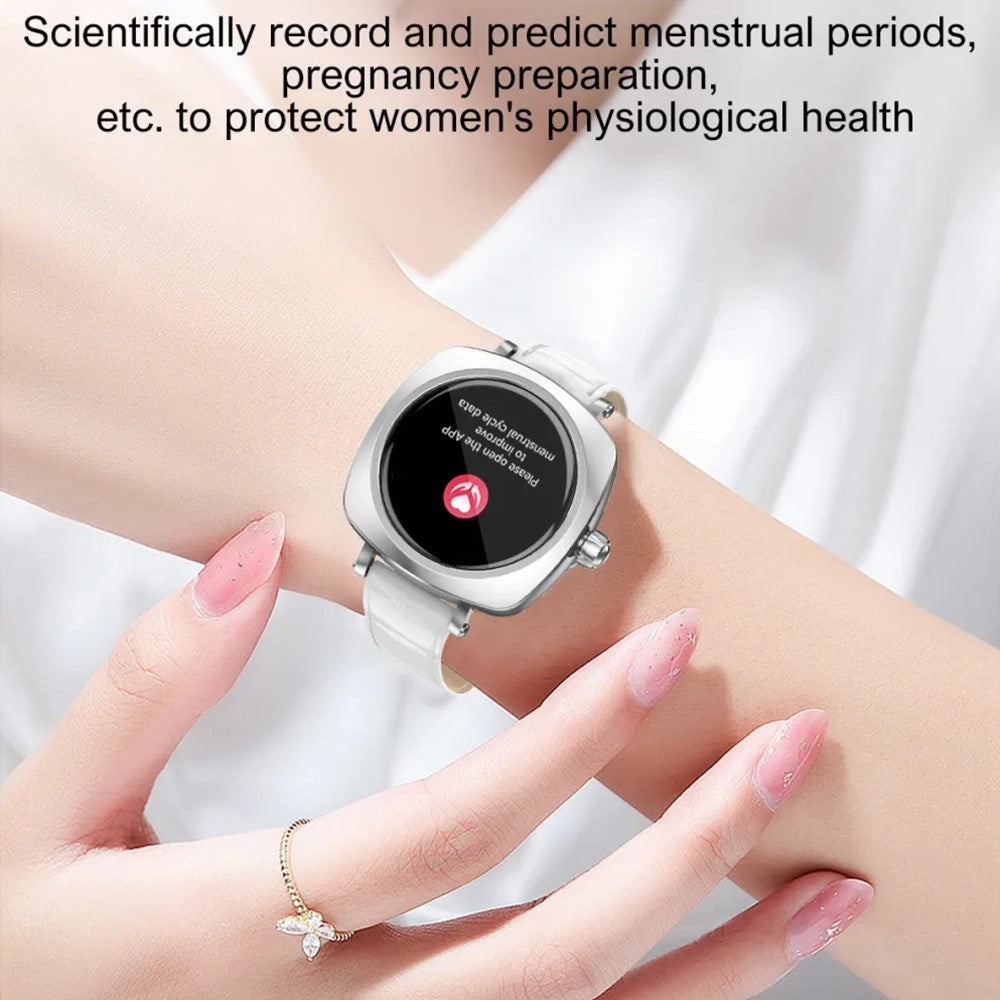 LDNIO SW03 Smartwatch til kvinder 1,19 tommer AMOLED-skærm Bluetooth-kompatibel opkald Puls Blodilt EKG Sundhedsovervågning