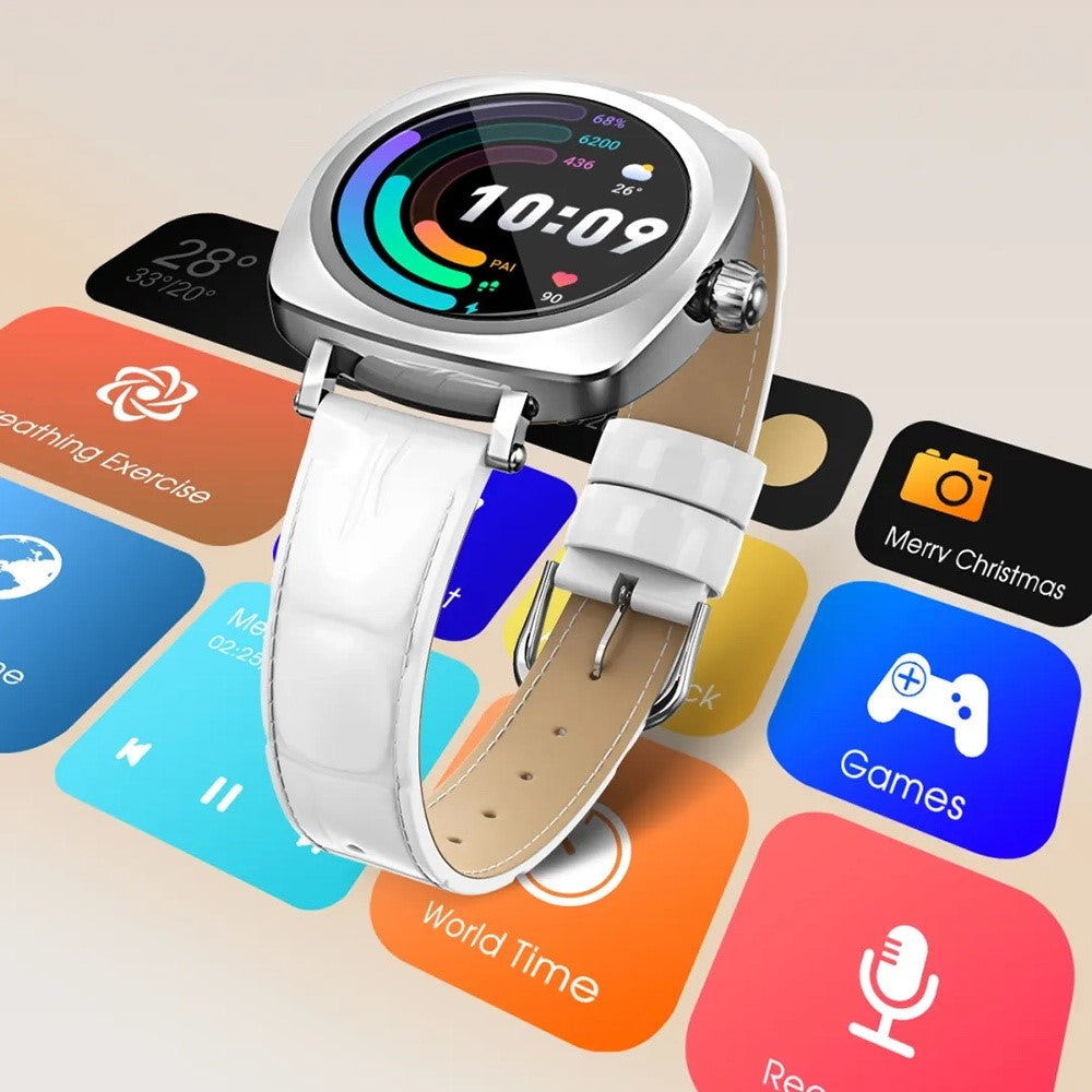 LDNIO SW03 Smartwatch til kvinder 1,19 tommer AMOLED-skærm Bluetooth-kompatibel opkald Puls Blodilt EKG Sundhedsovervågning