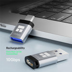 THERMALRIGHT DCA02 10Gbps USB3.2 Gen2 Data Transfer Charging Adapter Aluminum Alloy Converter for Phone Laptop