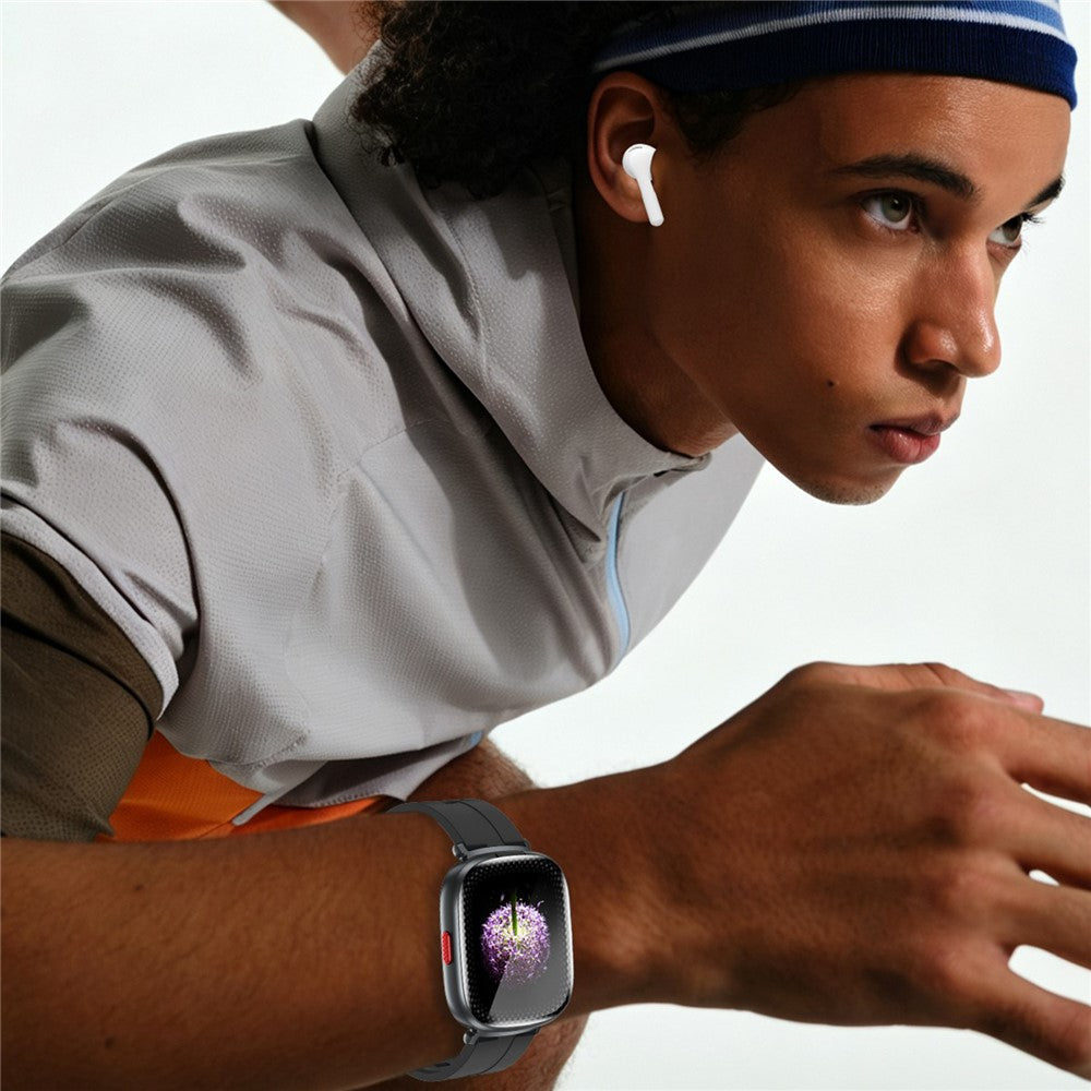D22 2 in 1 Smart Watch Bluetooth-Compatible Earbuds 1.88 Inch Touch Screen AI Voice Assistant Real-Time Translation, Silicone Strap