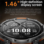 KC108 Smart Outdoor Sports Watch 1.46 inch HD Display GPS Bluetooth-Compatible Calling Heart Rate SpO2 Monitor
