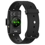 B12 Smart Bracelet with 0.80 Inch Display Heart Rate Blood Oxygen Monitor Fitness Tracker IP68 Waterproof, with Silicone + Canvas Straps