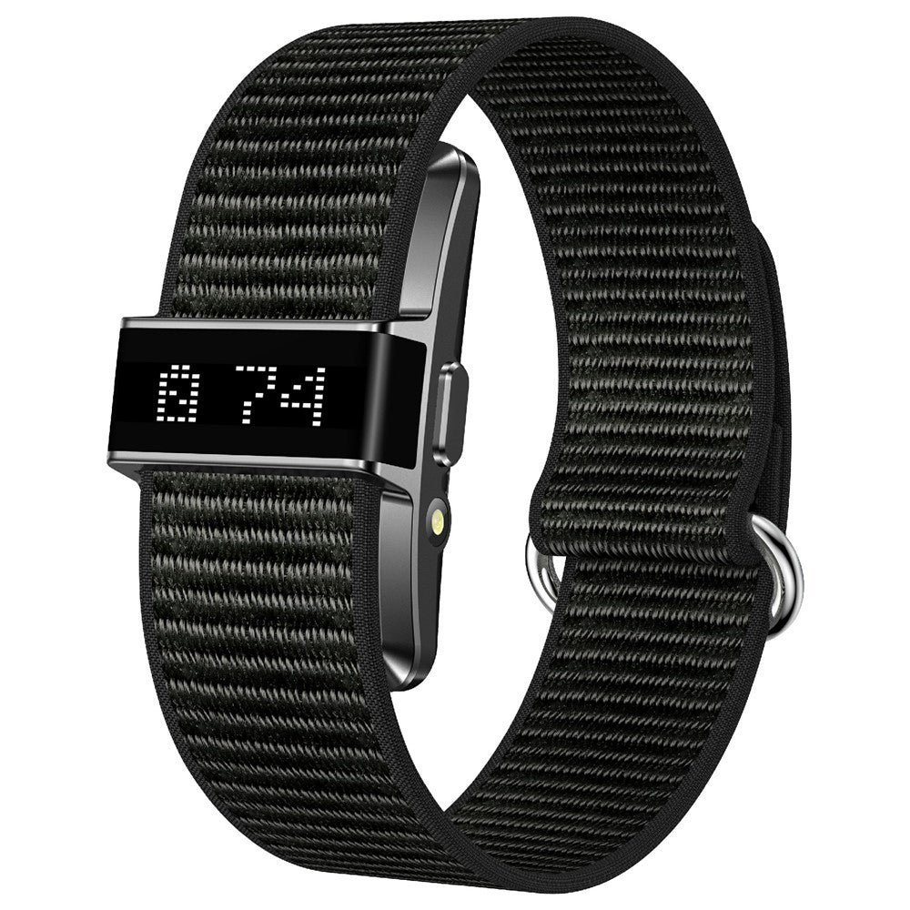 B12 Smart Bracelet with 0.80 Inch Display Heart Rate Blood Oxygen Monitor Fitness Tracker IP68 Waterproof, with Silicone + Canvas Straps