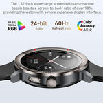 KC102 1.32 Inch AMOLED Smart Watch with Nylon Strap ECG Heart Rate Blood Oxygen Body Temperature Monitor 120+ Sports Modes
