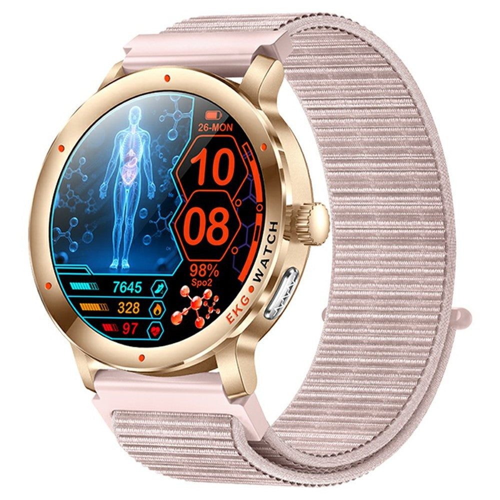 KC102 1.32 Inch AMOLED Smart Watch with Nylon Strap ECG Heart Rate Blood Oxygen Body Temperature Monitor 120+ Sports Modes