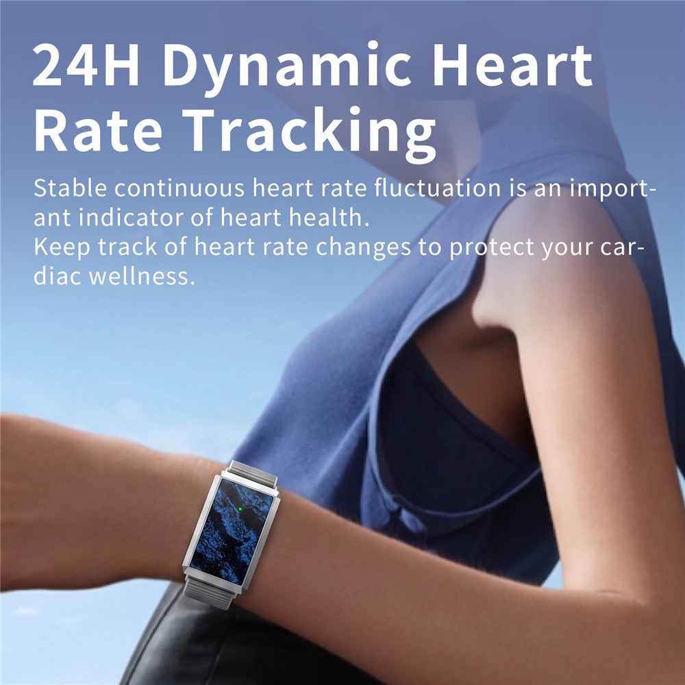 F360 Smart Band Heart Rate HRV Blood Oxygen Sleep Monitoring Women Health Step Counter Sport Wristband, Nylon Strap