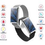 F360 Smart Band Heart Rate HRV Blood Oxygen Sleep Monitoring Women Health Step Counter Sport Wristband, Nylon Strap