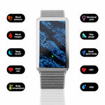 F360 Smart Band Heart Rate HRV Blood Oxygen Sleep Monitoring Women Health Step Counter Sport Wristband, Nylon Strap