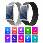 F360 Smart Band Heart Rate HRV Blood Oxygen Sleep Monitoring Women Health Step Counter Sport Wristband, Nylon Strap