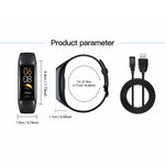 C60 1,1-tommers AMOLED-skærm fitnessarmbånd, pulsmåler, blodilt- og søvntracker, 25 sportstilstande, smartarmbånd