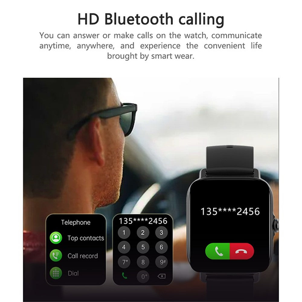 GT21 1,75 tums HD-skärm Smartklocka Bluetooth-kompatibel Samtal IP67 Vattentät Sportarmband GPS Fitness Tracker med Puls Blodsyre EKG-övervakning