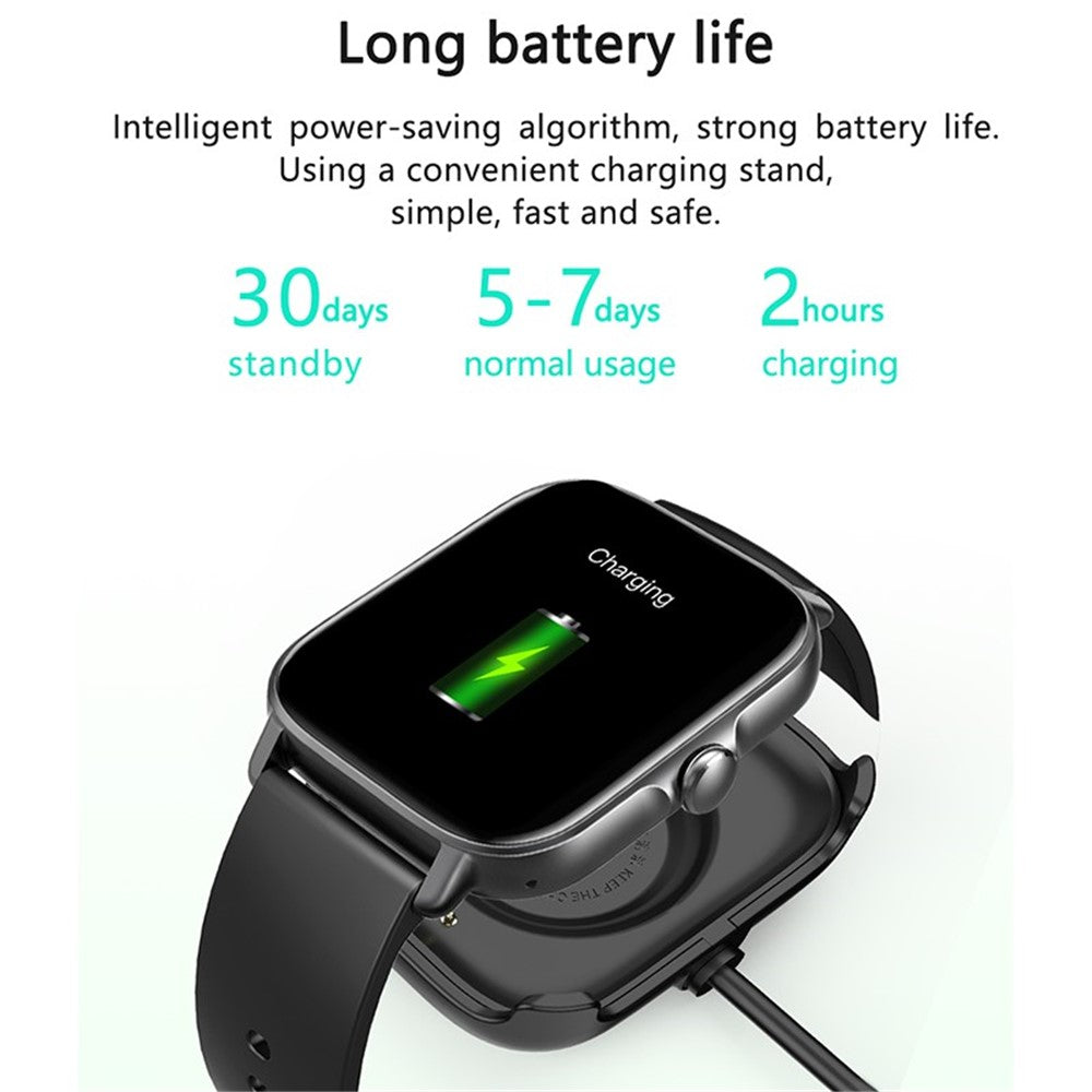 GT21 1,75 tums HD-skärm Smartklocka Bluetooth-kompatibel Samtal IP67 Vattentät Sportarmband GPS Fitness Tracker med Puls Blodsyre EKG-övervakning