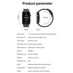 ET620 1,57 tums elektrisk klocka med EKG, temperatur och pulsmätning, Bluetooth-kompatibel, Talk, IP67, vattentätt smartarmband, TPU-armband