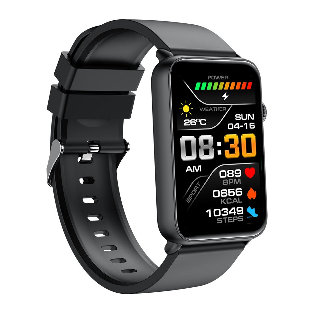 ET620 1,57 tums elektrisk klocka med EKG, temperatur och pulsmätning, Bluetooth-kompatibel, Talk, IP67, vattentätt smartarmband, TPU-armband