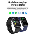 ET620 1,57 tums elektrisk klocka med EKG, temperatur och pulsmätning, Bluetooth-kompatibel, Talk, IP67, vattentätt smartarmband, TPU-armband