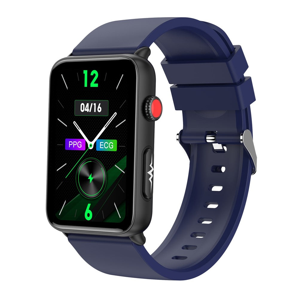 ET620 1,57 tums elektrisk klocka med EKG, temperatur och pulsmätning, Bluetooth-kompatibel, Talk, IP67, vattentätt smartarmband, TPU-armband