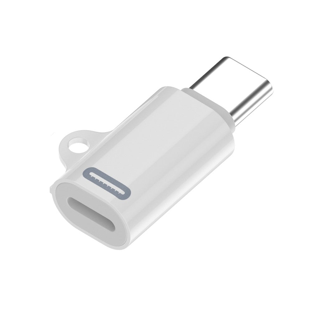 Compatible with iPhone 15 Series 8Pin Female to Type-C Male Adapter 27W PD Fast Charging Adapter with Hook