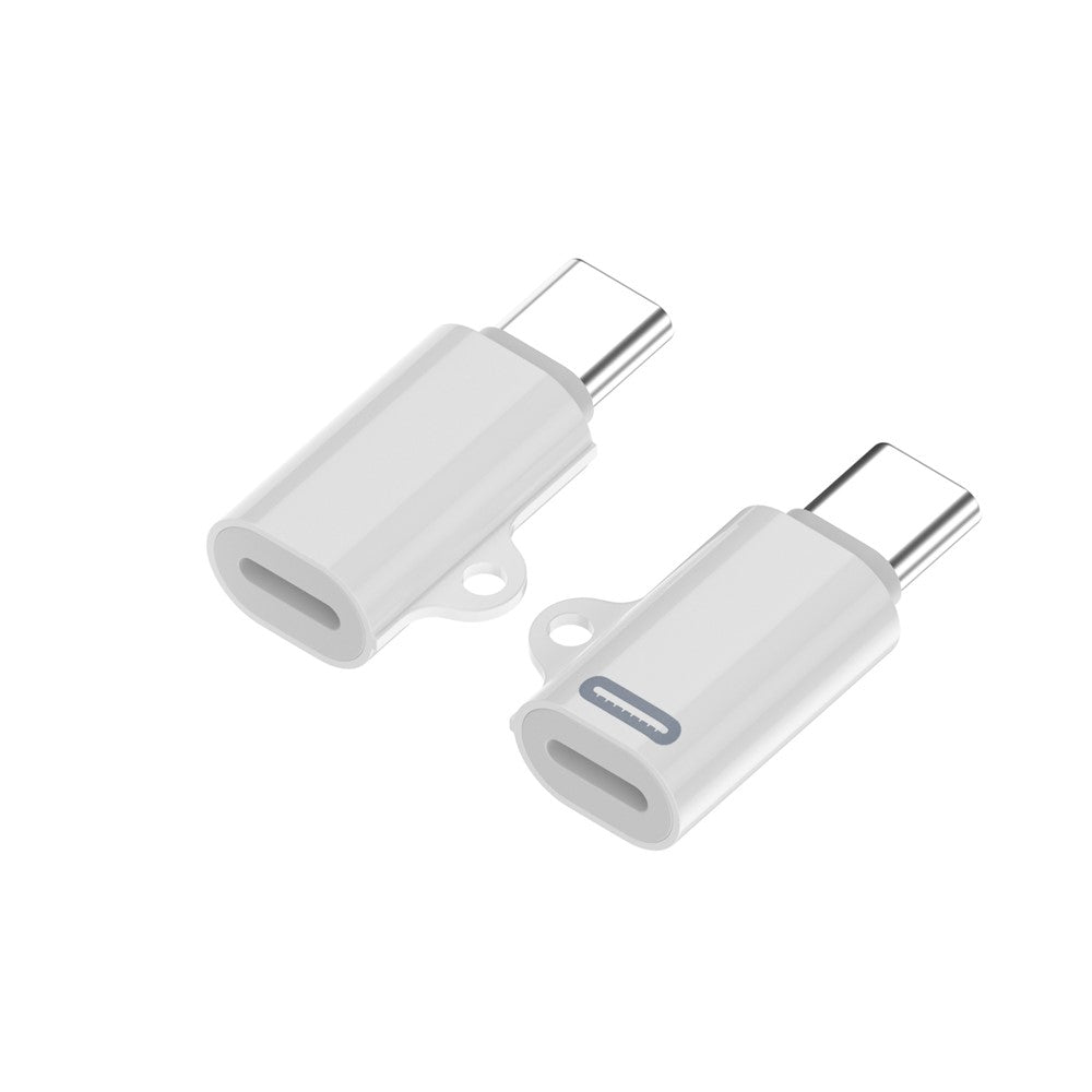 Compatible with iPhone 15 Series 8Pin Female to Type-C Male Adapter 27W PD Fast Charging Adapter with Hook