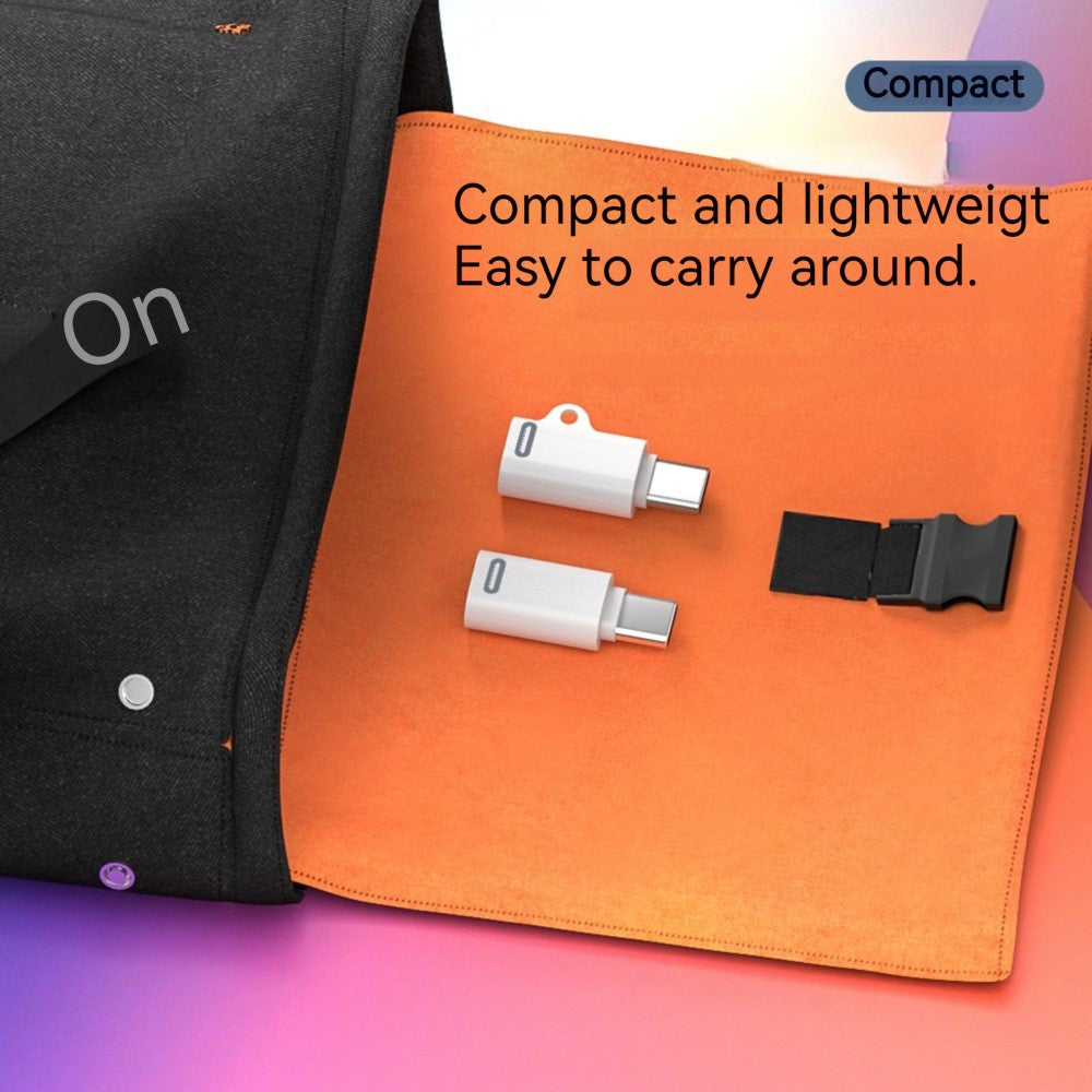 Compatible with iPhone 15 Series 8Pin Female to Type-C Male Adapter 27W PD Fast Charging Adapter with Hook
