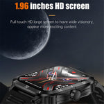 KT71 3ATM Waterproof Outdoor Sports Watch 1.96-inch Screen Bluetooth-compatible Call Smart Bracelet (APP: DaFit)